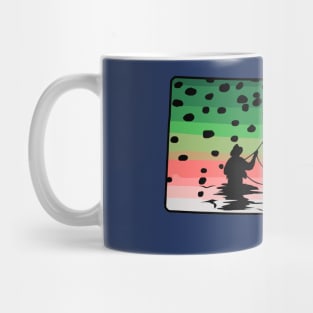 Rainbow Trout Fly Fish South Dakota State Map Fly Fishing Fisherman Gifts Mug